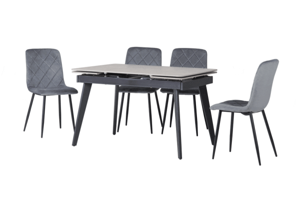 Керамический стол раскладной обеденный Vetro Mebel TM-86 Гриджио латте-12