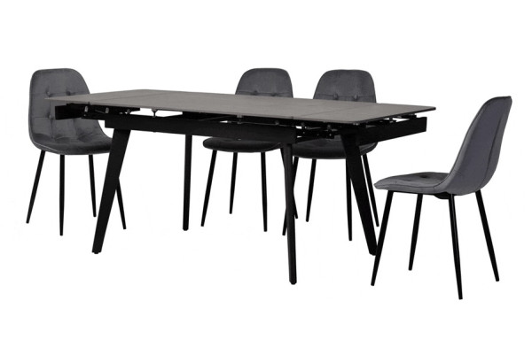 Керамічний стіл розкладний обідній Vetro Mebel TM-86 Айс грейс-11