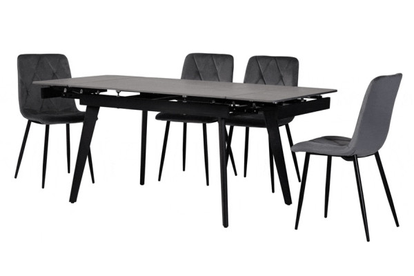 Керамічний стіл розкладний обідній Vetro Mebel TM-86 Айс грейс-12