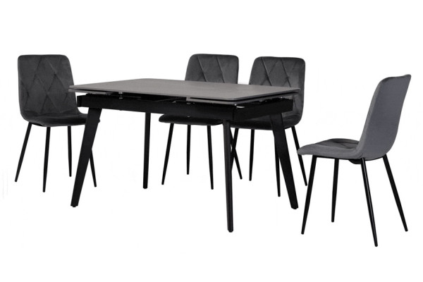 Керамічний стіл розкладний обідній Vetro Mebel TM-86 Айс грейс-13