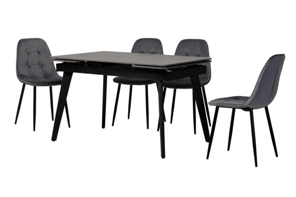 Керамічний стіл розкладний обідній Vetro Mebel TM-86 Айс грейс-14