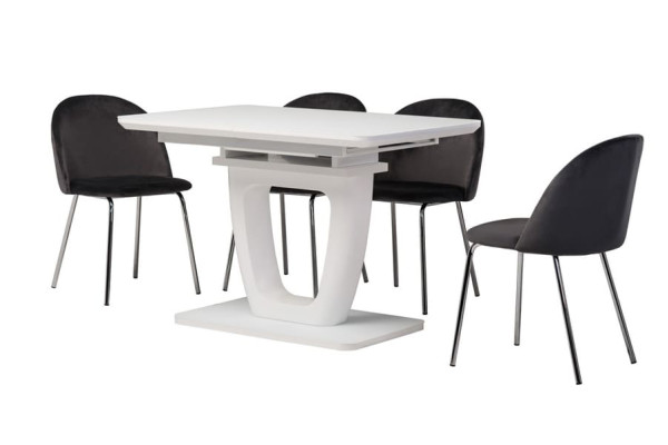 Розкладний обідній стіл Vetro Mebel TML-560-1 Білий-13