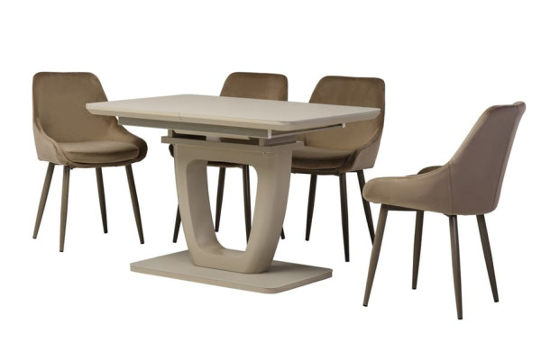 Раскладной обеденный cтол Vetro Mebel TML-560-1 Капучино-10
