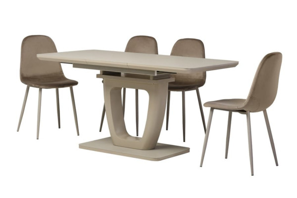 Раскладной обеденный cтол Vetro Mebel TML-560-1 Капучино-11