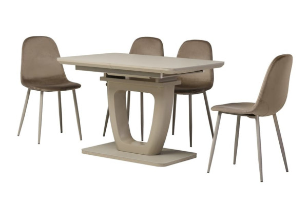 Раскладной обеденный cтол Vetro Mebel TML-560-1 Капучино-12
