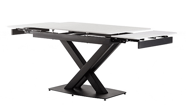 Керамічний стіл розкладний обідній Vetro Mebel TML-817-1 Білий мармур-9