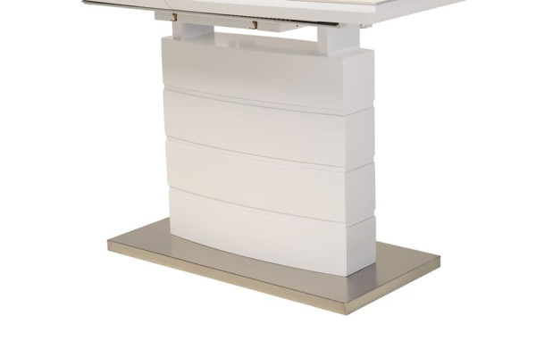 Розкладний обідній стіл Vetro Mebel TML-850 Білий мармур-9