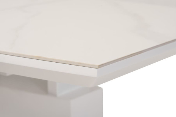 Розкладний обідній стіл Vetro Mebel TML-850 Білий мармур-7