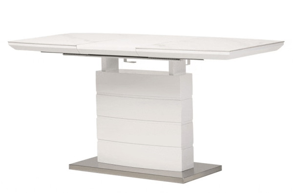 Розкладний обідній стіл Vetro Mebel TML-850 Білий мармур-2