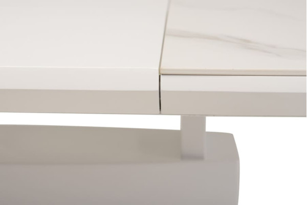 Розкладний обідній стіл Vetro Mebel TML-850 Білий мармур-4