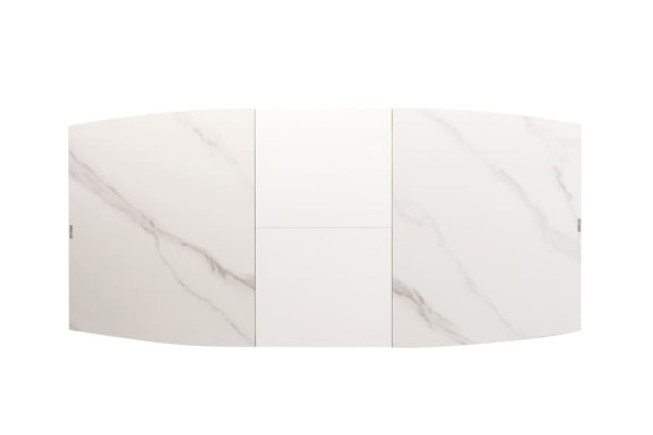 Розкладний обідній стіл Vetro Mebel TML-850 Білий мармур-3