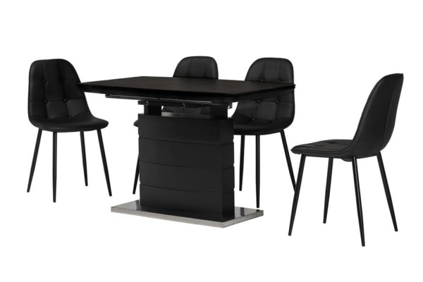 Раскладной обеденный cтол Vetro Mebel TML-850 Черный оникс-11
