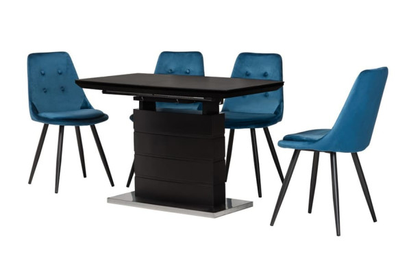 Раскладной обеденный cтол Vetro Mebel TML-850 Черный оникс-14