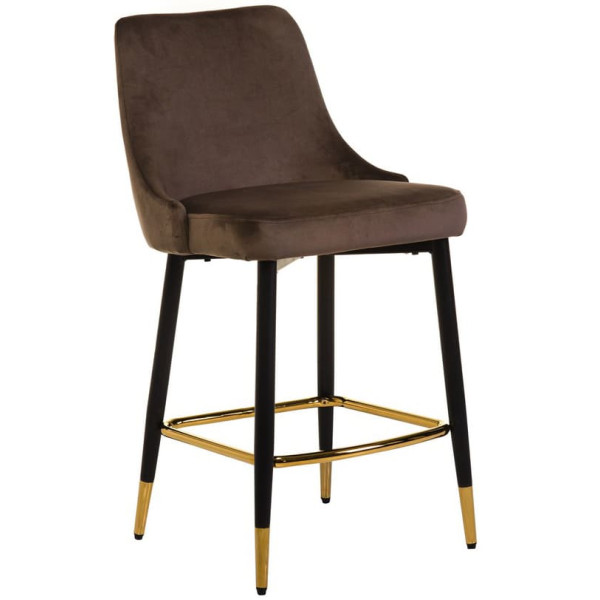 Напівбарний стілець Vetro Mebel B-128 Мокко вельвет-0