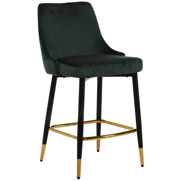 Напівбарний стілець Vetro Mebel B-128 Смарагдовий вельвет-0