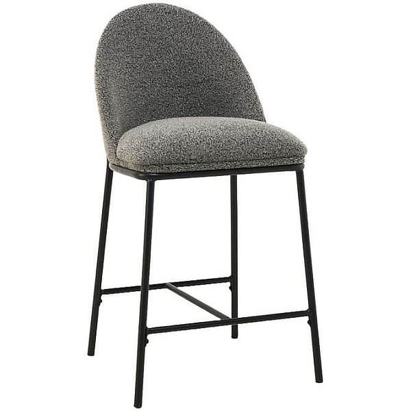 Полубарный стул Vetro Mebel B-150 Серый ткань букле-0