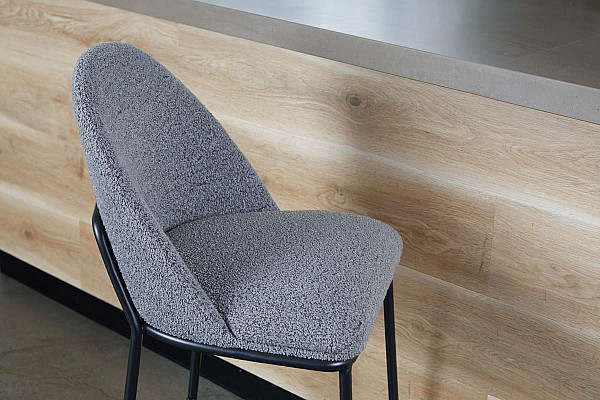 Полубарный стул Vetro Mebel B-150 Серый ткань букле-3