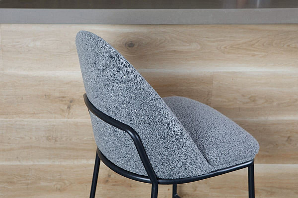 Полубарный стул Vetro Mebel B-150 Серый ткань букле-4