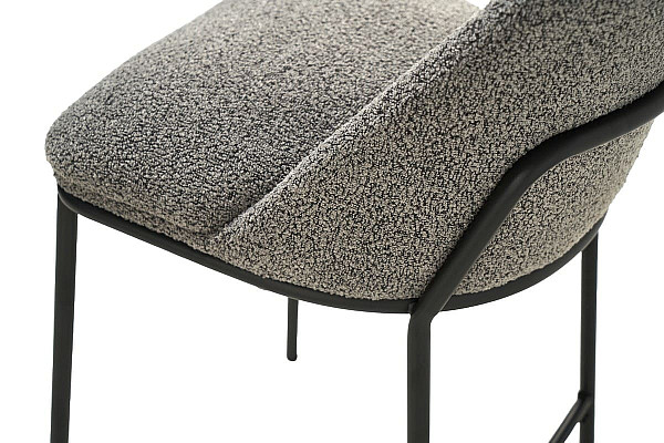 Полубарный стул Vetro Mebel B-150 Серый ткань букле-10