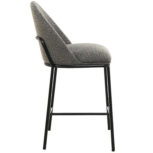 Полубарный стул Vetro Mebel B-150 Серый ткань букле-6