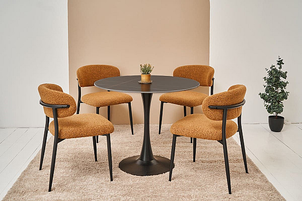 Стул Vetro Mebel M-100 Горчичный ткань букле-1