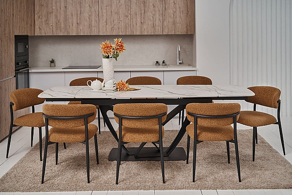 Стул Vetro Mebel M-100 Горчичный ткань букле-5