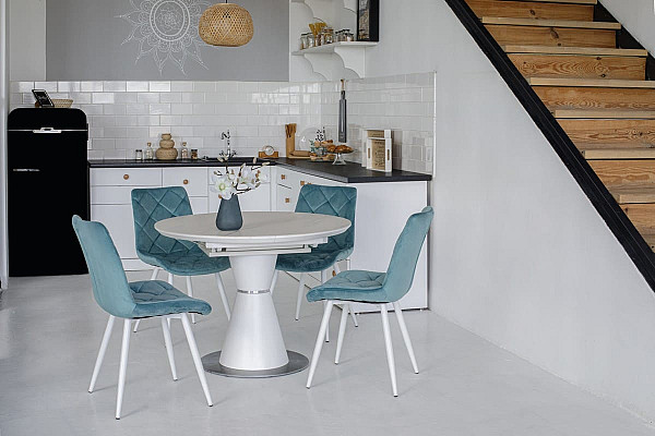 Стул Vetro Mebel M-45 Голубой топаз-белый-2