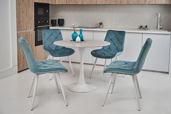 Стул Vetro Mebel M-45 Голубой топаз-белый-1