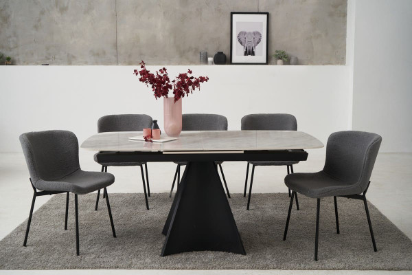 Стілець Vetro Mebel M-49 Сірий-чорний Тканина-1