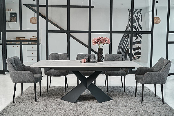 Стілець Vetro Mebel M-64 Попелястий-чорний-2