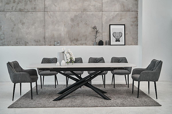 Стілець Vetro Mebel M-64 Попелястий-чорний-3