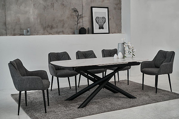 Стілець Vetro Mebel M-64 Попелястий-чорний-4