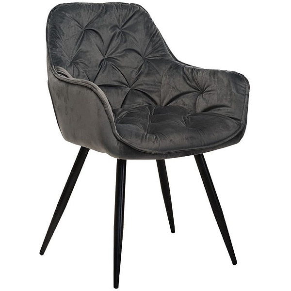 Стілець крісло Vetro Mebel M-65 Сірий велюр-0