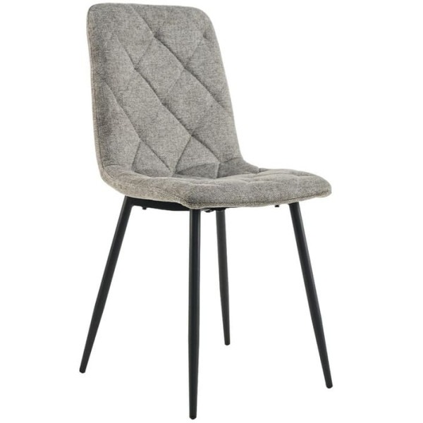 Стілець Vetro Mebel N-41 Сірий-чорний Рогожка-0