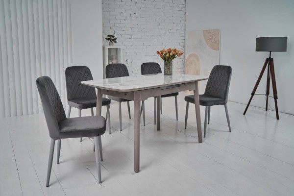 Стілець Vetro Mebel N-44 Сірий велюр-2