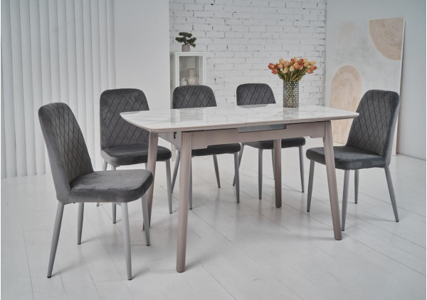 Стілець Vetro Mebel N-44 Сірий велюр-1