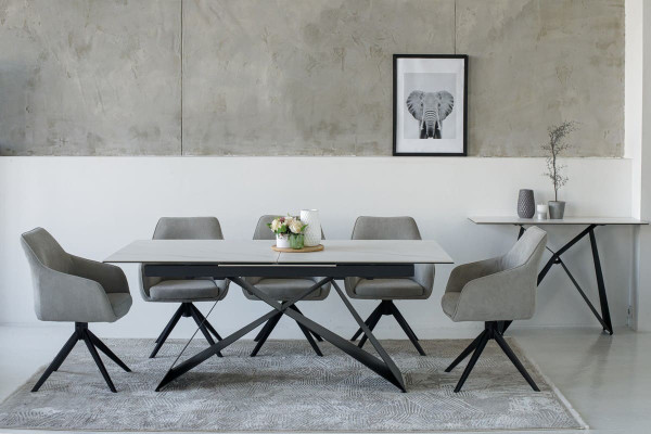 Стул поворотный Vetro Mebel R-100 Серый вельвет-1