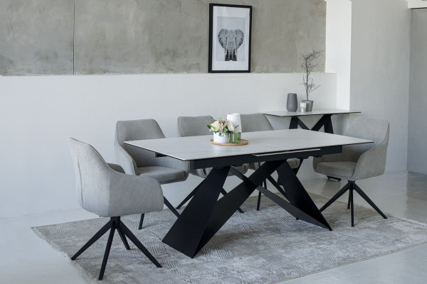 Стул поворотный Vetro Mebel R-100 Серый вельвет-2