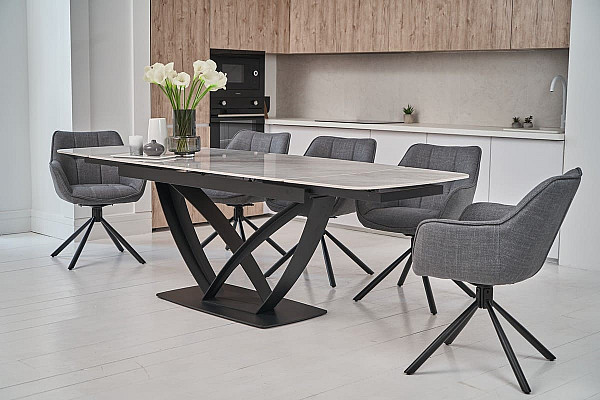 Стул поворотный Vetro Mebel R-69 Серый ткань-3