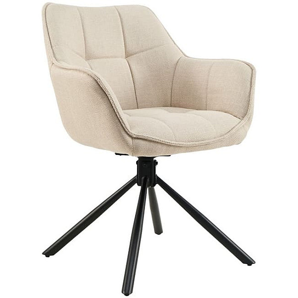 Стул поворотный Vetro Mebel R-69 Айвори ткань-0