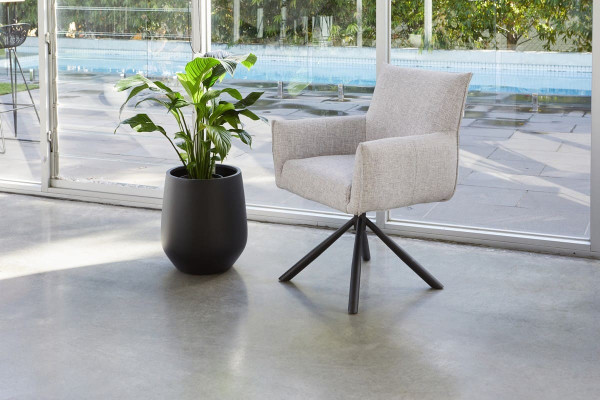 Стул поворотный Vetro Mebel R-90 Светло-серый меланж-2