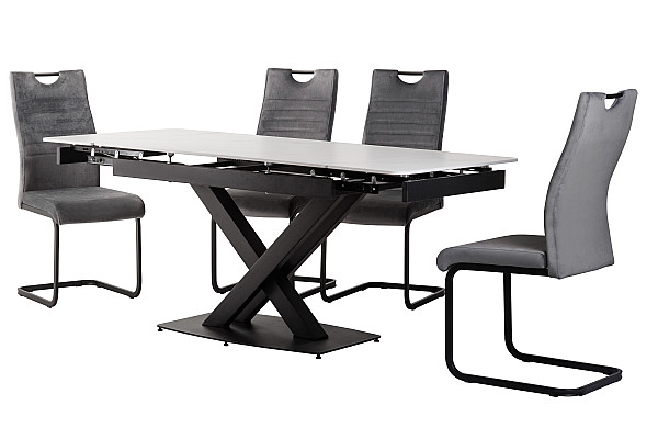 Стул Vetro Mebel S-121 Серый-черный велюр-2