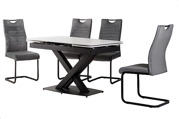 Стул Vetro Mebel S-121 Серый-черный велюр-3