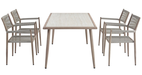 Стілець садовий Vetro Mebel Етна ODC-15 Айворі/білий дуб-9