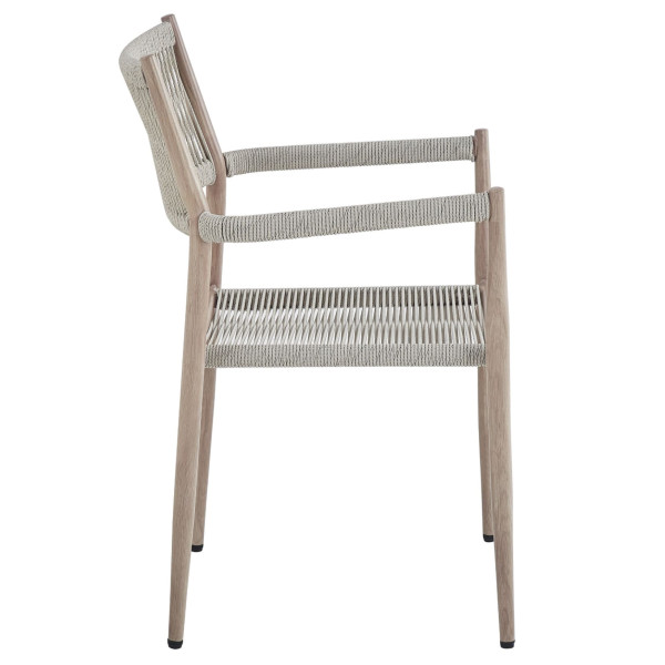 Стілець садовий Vetro Mebel Етна ODC-15 Айворі/білий дуб-6