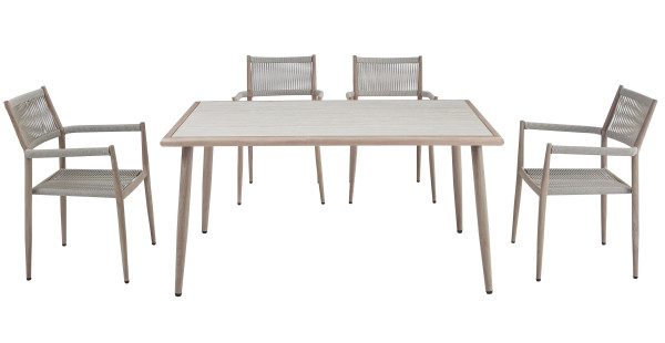 Стілець садовий Vetro Mebel Етна ODC-15 Айворі/білий дуб-10