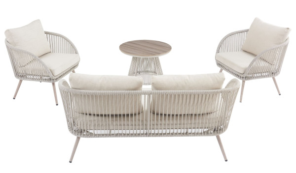 Комплект садовой мебели Vetro Mebel Капри ODS-1 Дрифтвуд грей/айвори-2