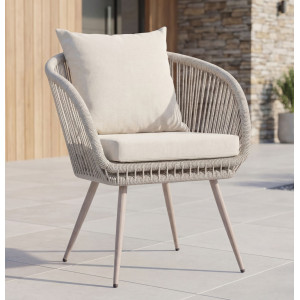 Стул садовый Vetro Mebel Лукка ODC-10 Айвори/белый дуб