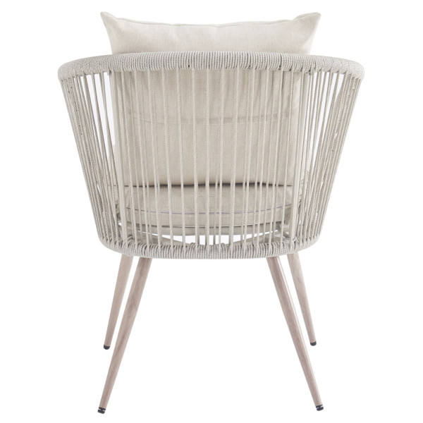 Стілець садовий Vetro Mebel Лукка ODC-10 Айворі/білий дуб-7