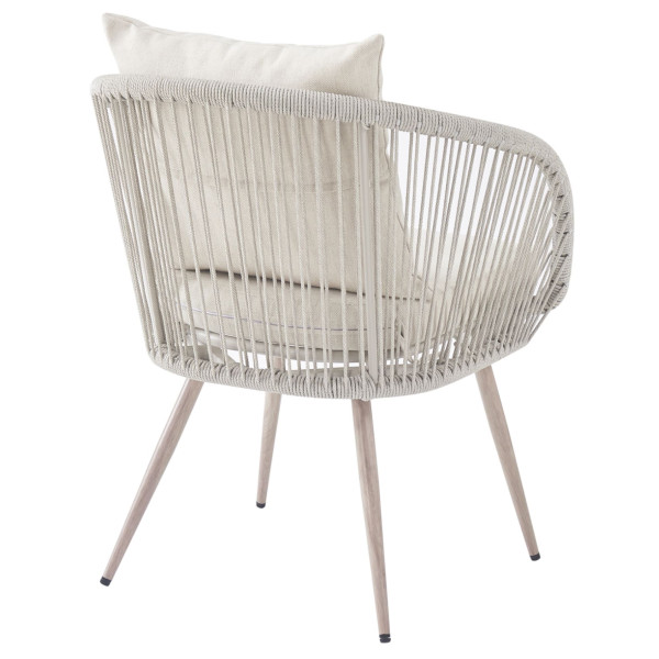 Стілець садовий Vetro Mebel Лукка ODC-10 Айворі/білий дуб-6